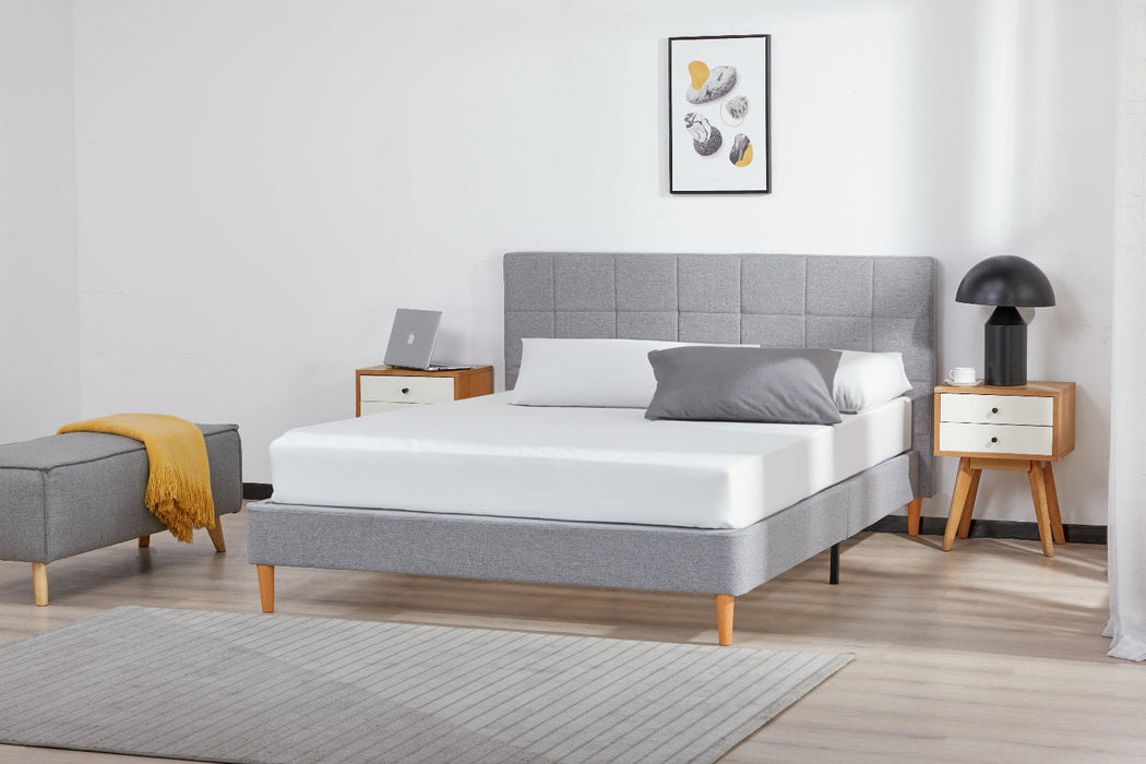 Cama Full Nala Microfibra Plata