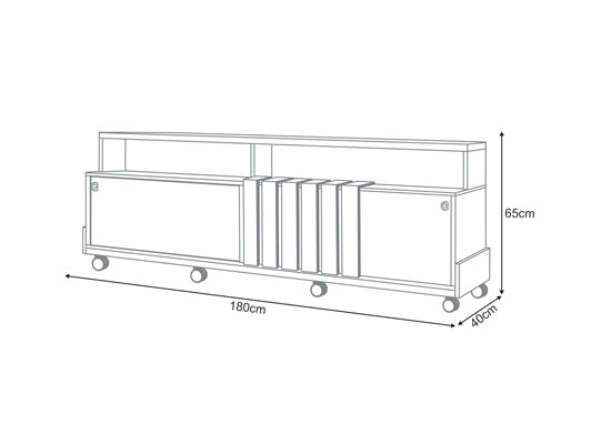 Mesa de Tv Gael Natural, Off White