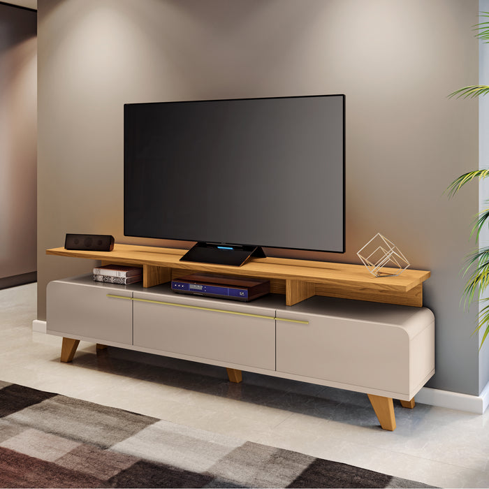 Mesa De Tv Glem Natural, Off White