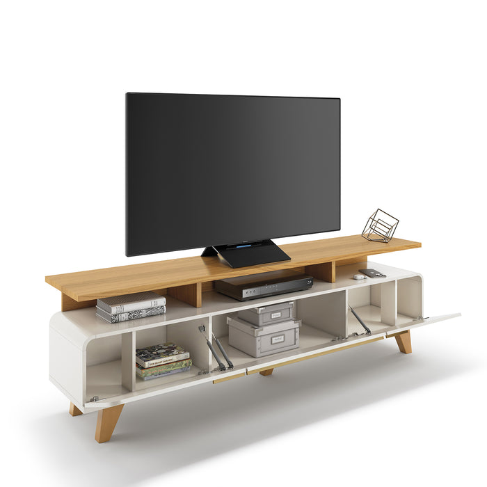 Mesa De Tv Glem Natural, Off White